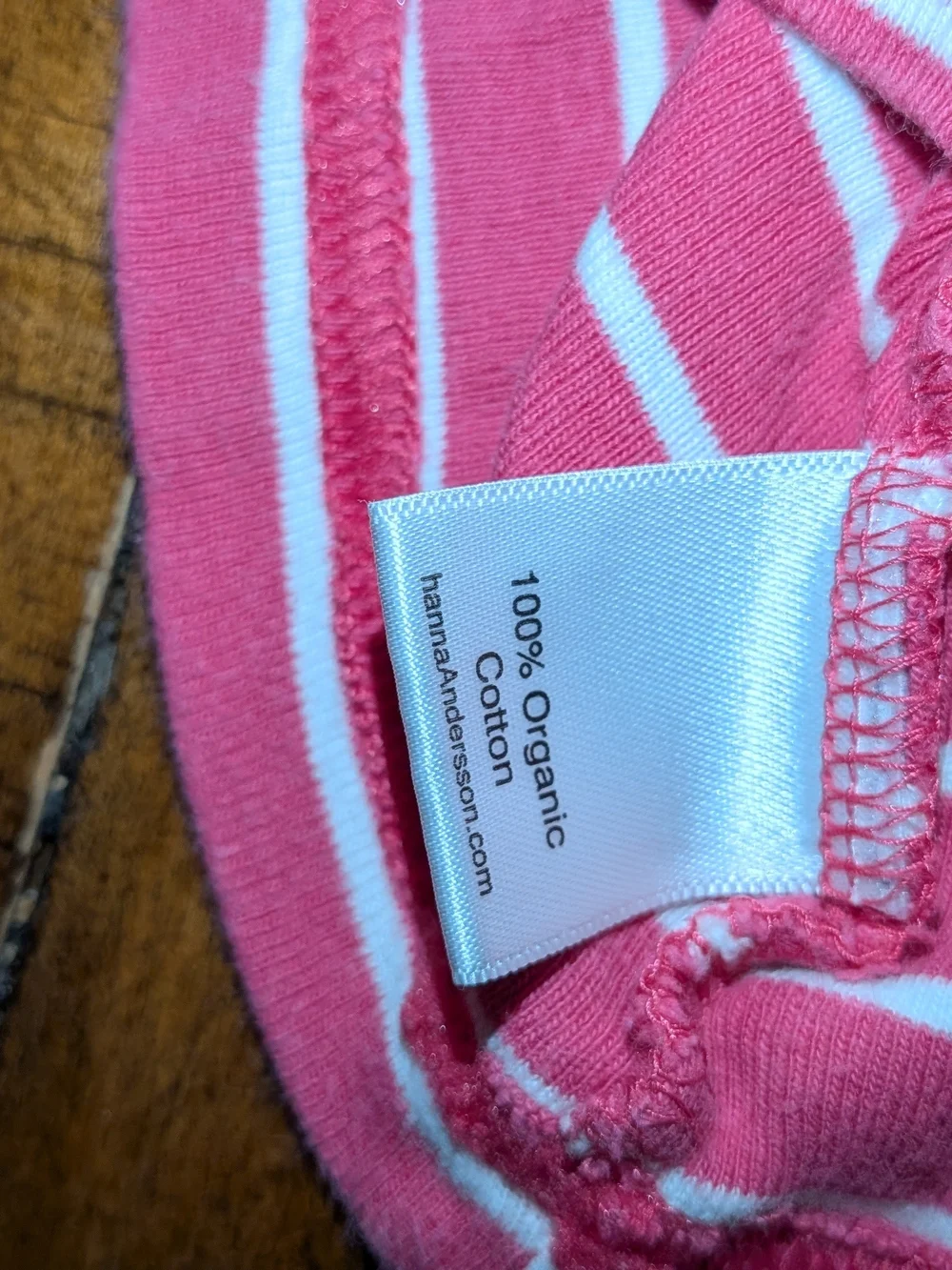Hanna Andersson Pink & White Striped Dress with Matching Bloomers, 60, 3-6m